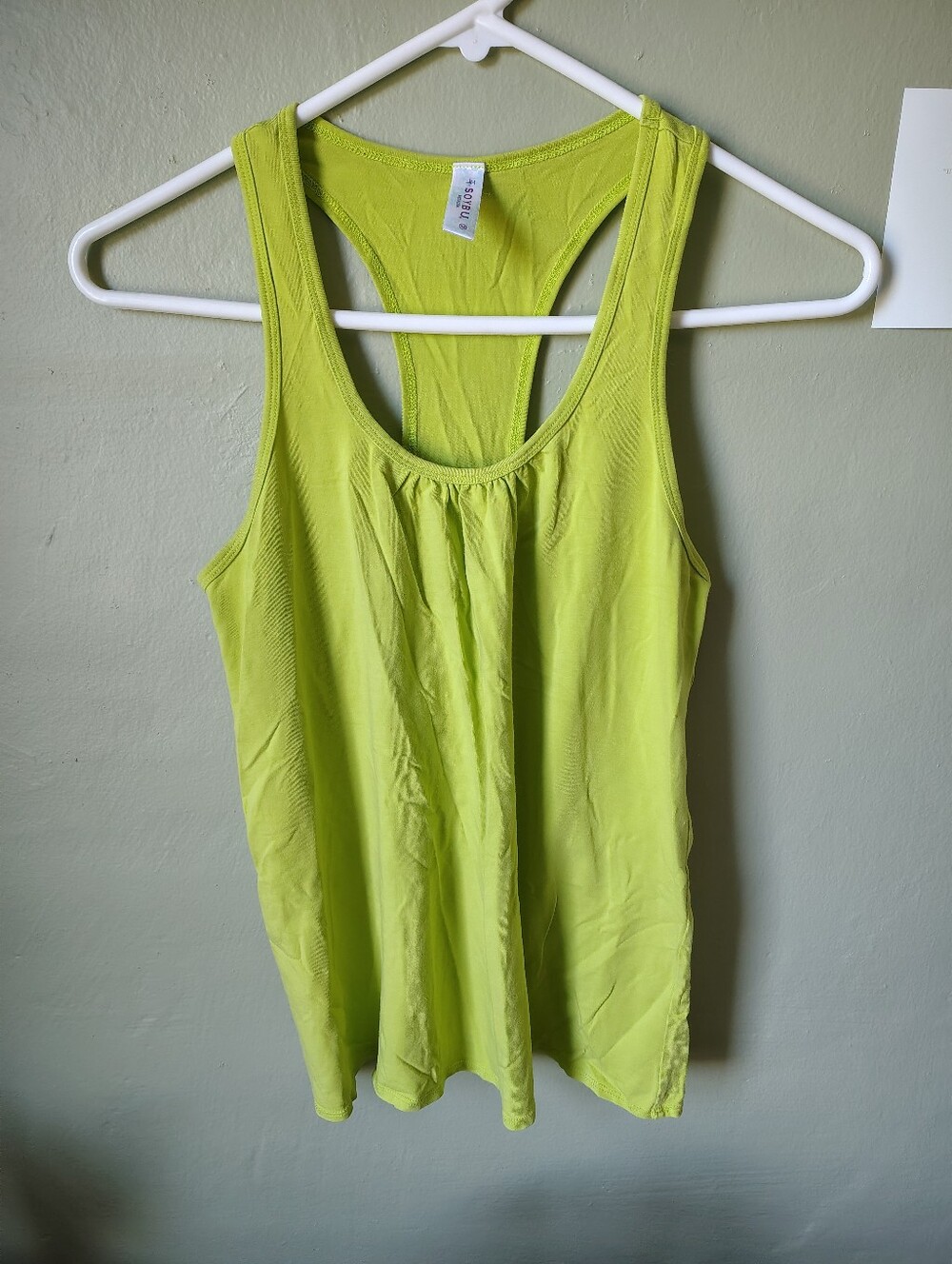 Soybu Women's Medium Lime Green Racerback Activewear Tank Top